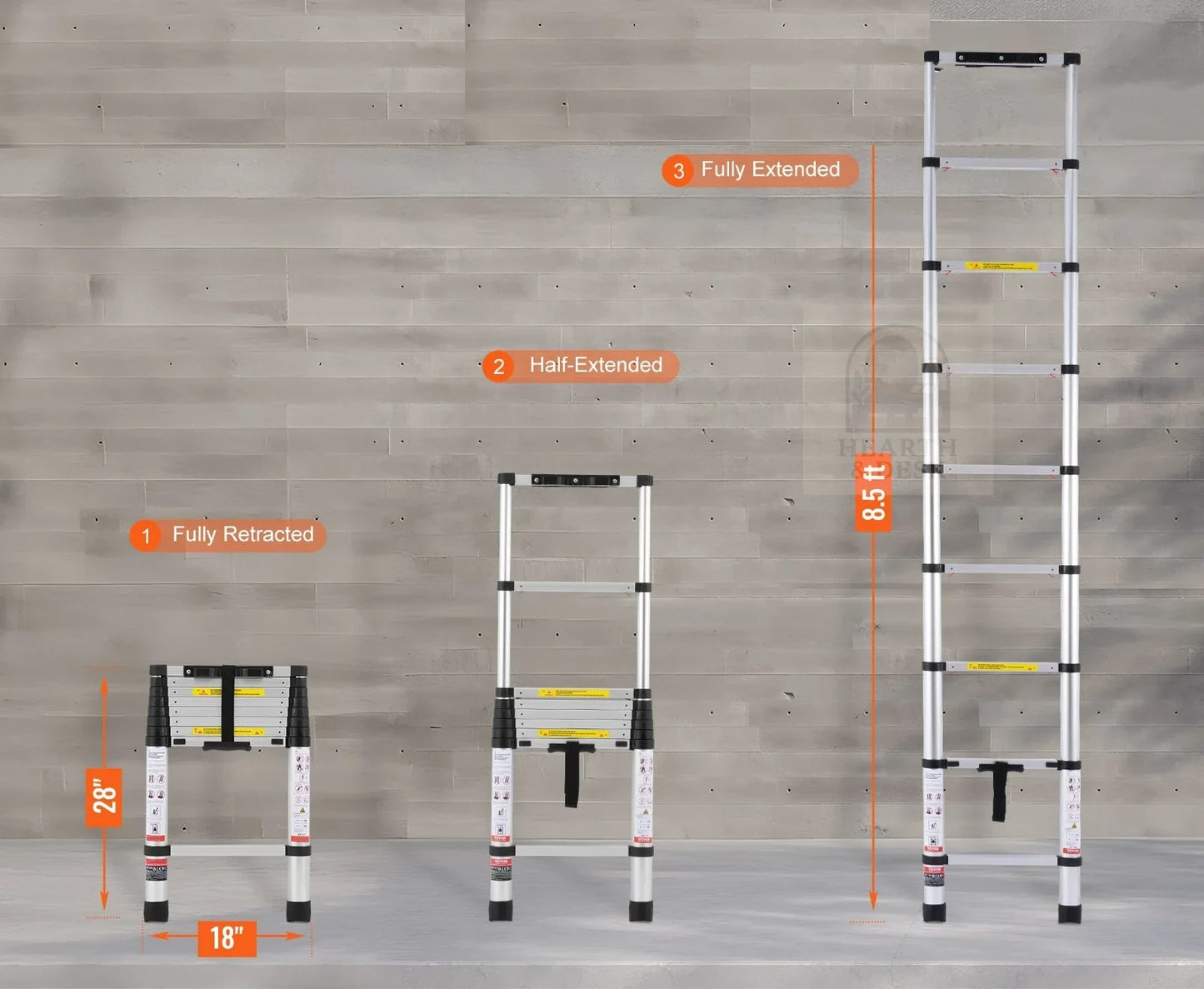 Portable Telescopic Ladder (Up to 20.3FT)