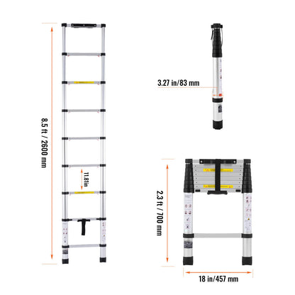 Portable Telescopic Ladder (Up to 20.3FT)