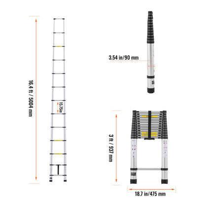 Portable Telescopic Ladder (Up to 20.3FT)