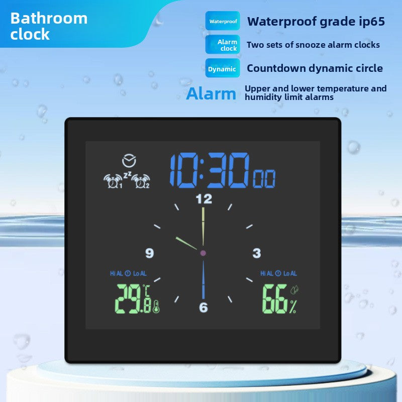 Waterproof Bathroom Clock
