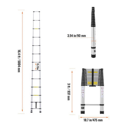 Portable Telescopic Ladder (Up to 20.3FT)